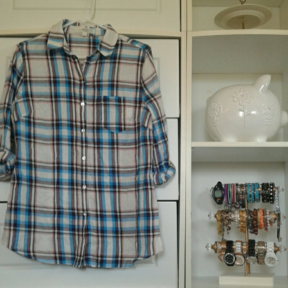 Blue/red/White flannel